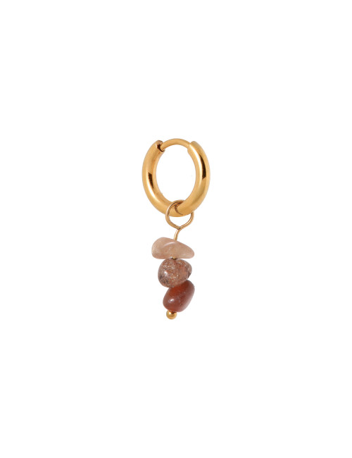 Triple Rock Hoop Oorbel | goud