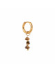 Triple Brown Hoop Oorbel | goud