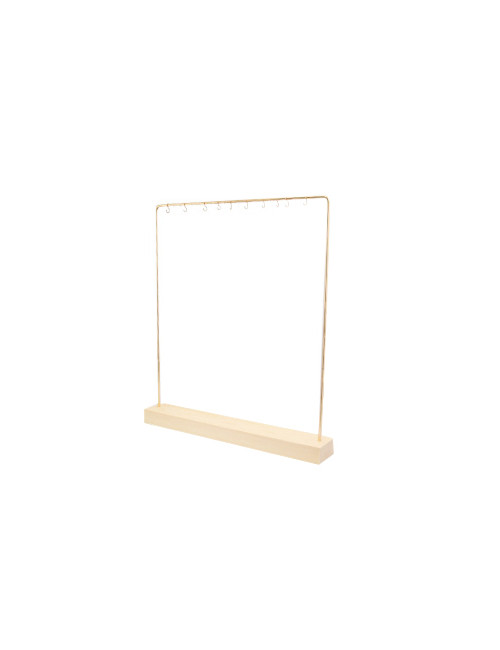 Rekje voor halskettingen | goud/hout