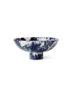 Ceramic Bowl On Base | indigo