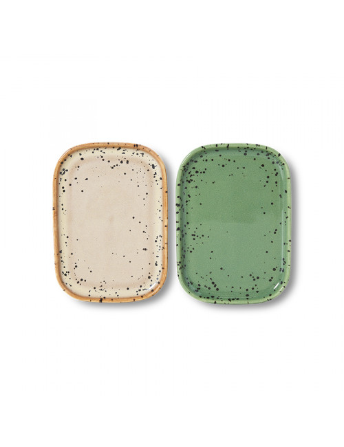 70s Ceramics Small Trays (set van 2) | crayon