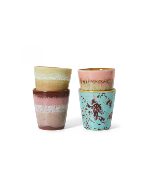 70s Ceramics Ristretto Mugs (set van 4) | futurism