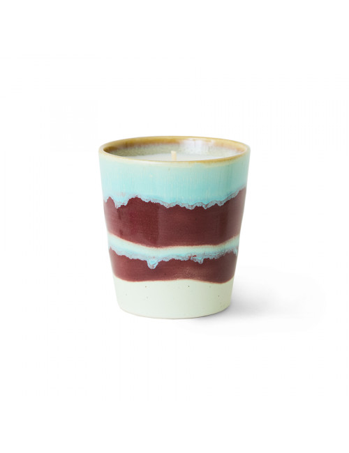 70s Ceramics Christmas Special Geurkaars | frosted leaves