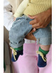 Slofjes Baby Booties | blue/grass