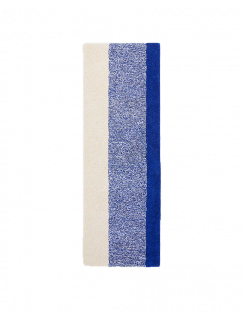 Wollen Tapijt Verticaal | cobalt blue/ecru