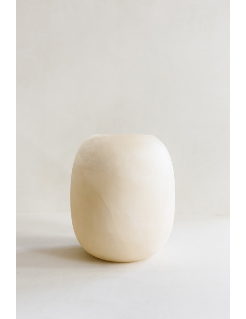Albast Theelichthouder Eddy| beige