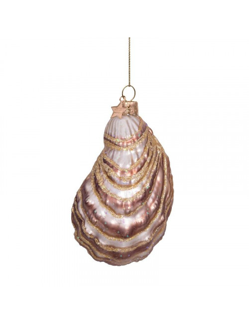 Kerst Ornament Oester 10cm | ecru