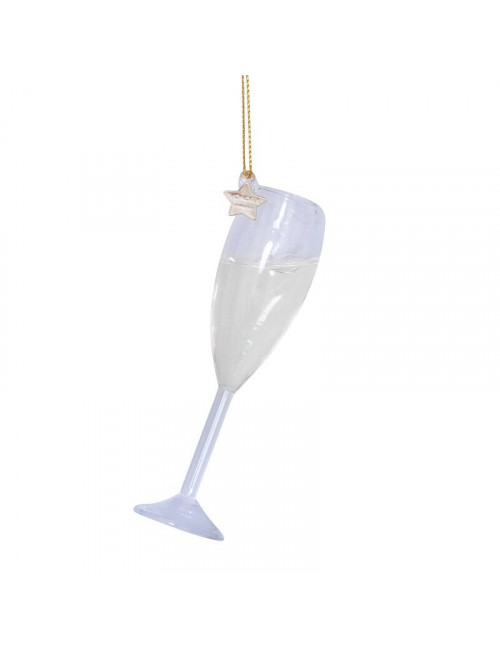 Ornament Champagne Glas 11cm | glas
