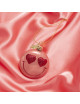 Ornament Glas Smiley 7,5cm | pink/orange