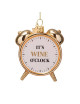 Ornament Glas Wine O'clock 9cm | goud