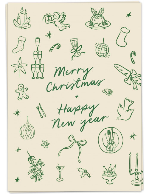 Wenskaart | whimsical christmas