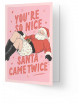Wenskaart | santa twice