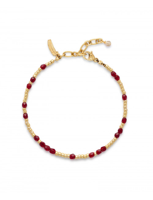 Armband Halo Goud | rood
