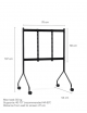 TV Stand Moon Rollin' Regular | chrome