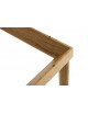 Salontafel Kofi 80 x 80 cm | eik/helder geribbeld glas