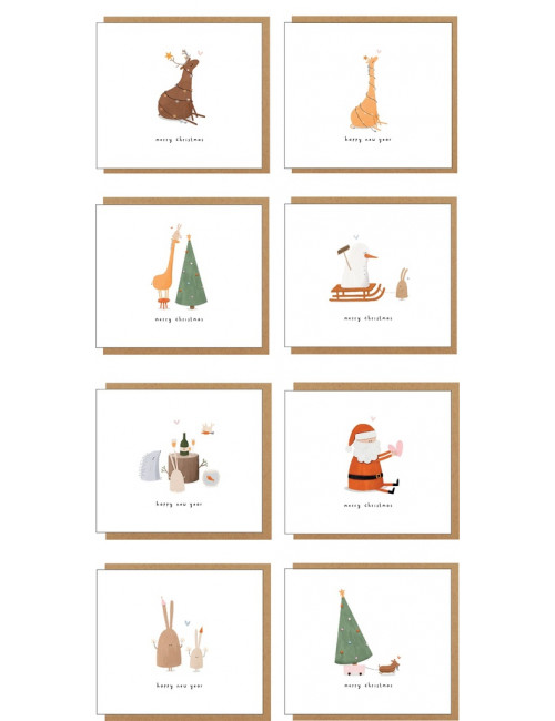 Box Kerstkaarten (set van 8) | 8 designs