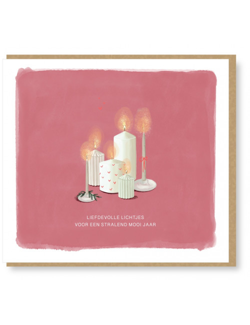 Wenskaart | liefdevolle lichtjes voor een stralend nieuw jaar !