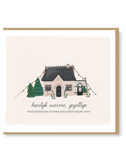 Wenskaart | heerlijk warme, gezellige feestdagen