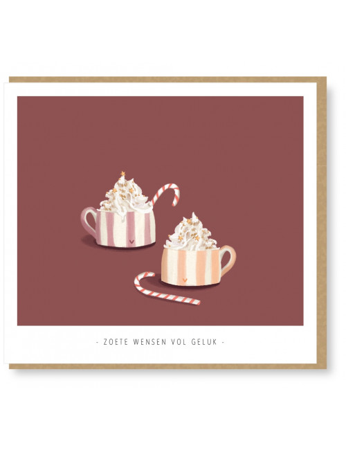Wenskaart | zoete wensen vol geluk