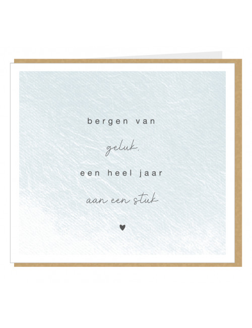 Wenskaart | bergen van geluk, een heel jaar aan een stuk