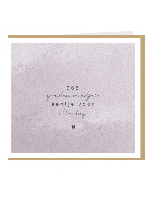 Wenskaart | 365 gouden randjes, eentje voor elke dag