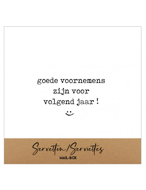 Servetten | goede voornemens zijn voor volgend jaar