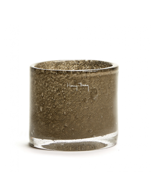Theelichthouder V.Cylinder 9 x 10cm | gravier