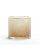 Theelichthouder V.Cylinder 9 x 10cm | beige bubbles