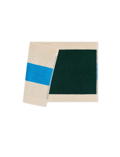Badmat 50x80cm | aqua/dark green
