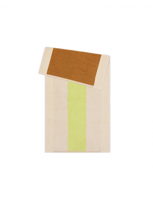 Badhanddoek 50x100cm | lime/toffee