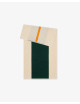 Badhanddoek 50x100cm | dark green/orange