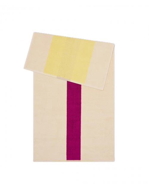 Badhanddoek 70x140cm | yellow/fuchsia