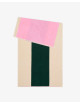Badhanddoek 70x140cm | pink/dark green