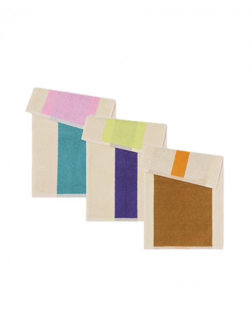 Gastendoekjes 30x50cm (set van 3) | turquoise/purple/toffee