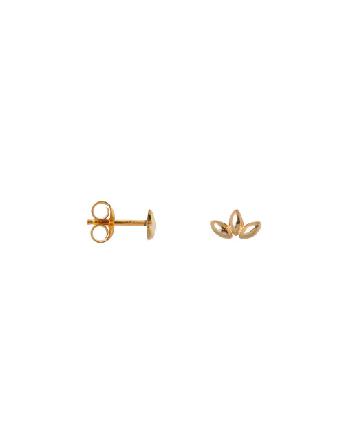 Half Leaf Stud Oorbel | goud