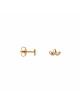Half Leaf Stud Oorbel | goud