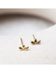Half Leaf Stud Oorbel | goud