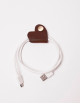 Heart Cord Taco | chocolate classic leather