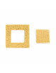 Oorbel Family Square (set van 2) | geborsteld/goud