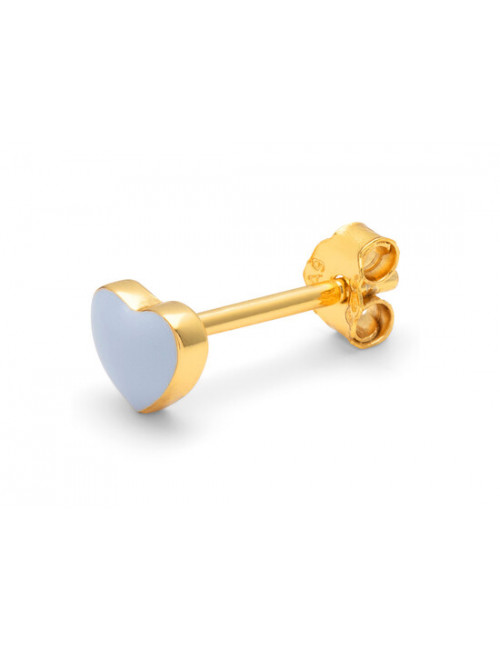 Oorbel Love U | goud/skyride blue