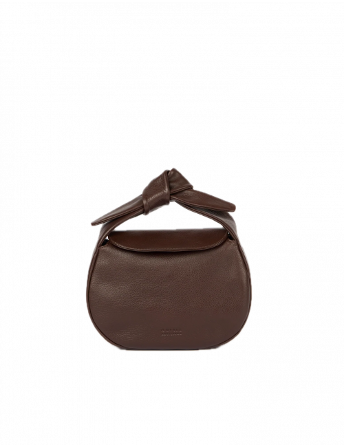 Handtas Coco Croissant | chocolate soft grain leder