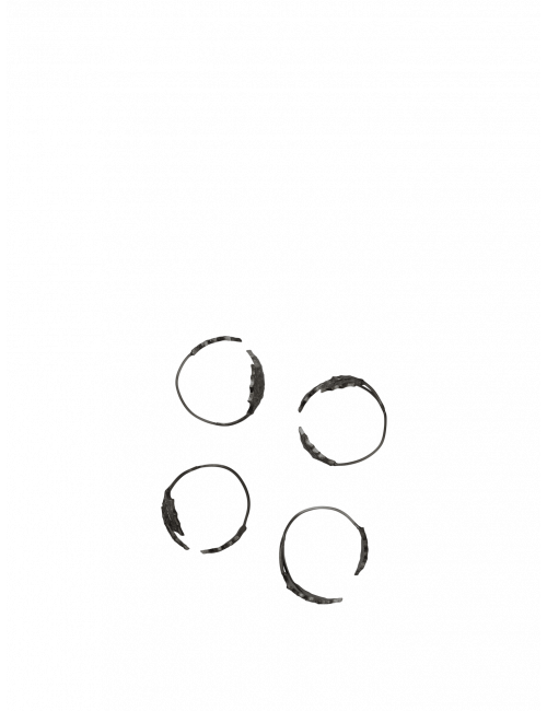 Holly Leaf Servetring (set van 4) | zwart messing