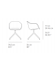 Gestoffeerde Stoel Fiber Armchair Swivel Base | heart 4/aluminium