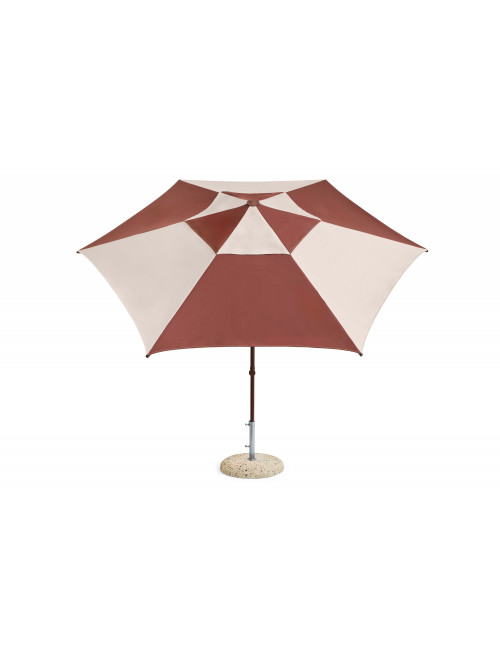 Terrazza Parasol Hexagon | off-white/burgundy