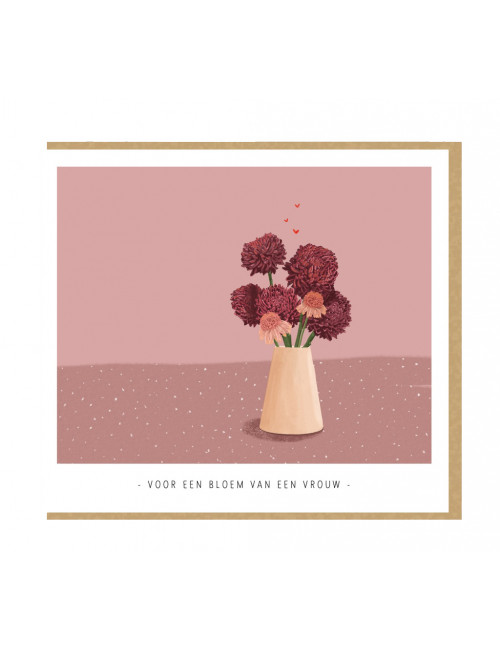 Wenskaart | voor een bloem van een vrouw