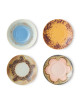 70's Ceramics Onderbordjes (set van 4) | ocean