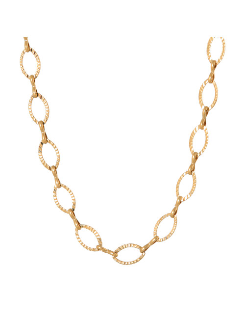 Oval Line Ketting | goud