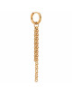 Double Long Chain Hoop Oorbel | goud