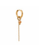 Chain Orange Round Hoop Oorbel | goud