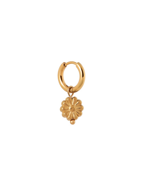 Golden Bloom Hoop Oorbel | goud